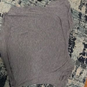 Distressed brandy grey tee